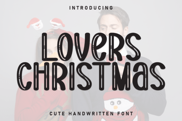 Capture the Magic of Winter Romance with Lovers Christmas Font