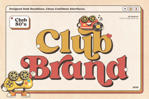 Club Brand – Bold Retro Serif: A Typeface for Impactful Design