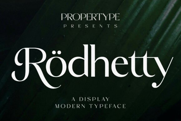 Elevate Your Designs with Rodhetty: A Sleek, Elegant Font