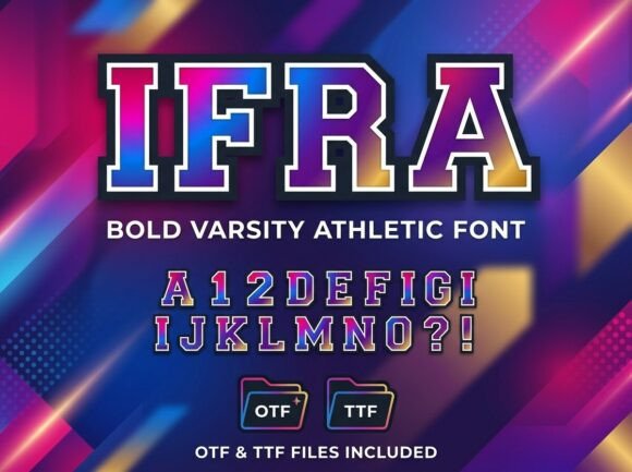 Enhance Your Team's Visual Identity with Ifra: The Ultimate Varsity Athletic Font