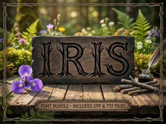 Iris: Elevating Visual Identity with Bold Decorative Typography