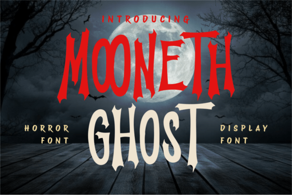Mooneth Ghost: A Spine-Chilling Gothic Display Font