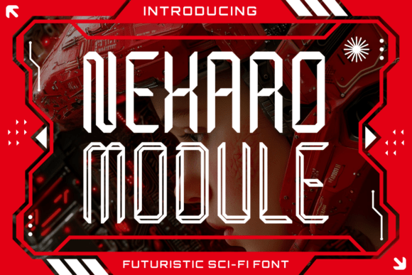 Nexaro Module: A Bold Futuristic Sci-Fi Typeface for Cutting-Edge Designs
