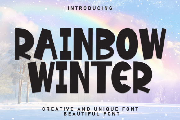 Rainbow Winter: A Hand-Penned Display Font for Whimsical Charm