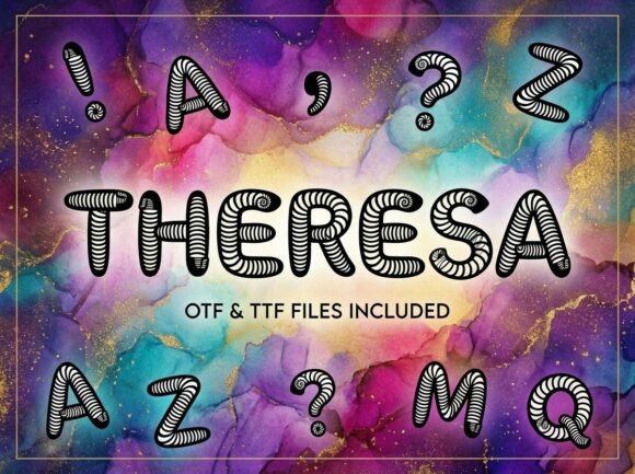 Theresa: Mastering High-Impact Design with an All-Caps Decorative Typeface