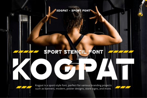 Unleash Peak Performance with Kogpat and Kogpat Bold Sport Stencil Font